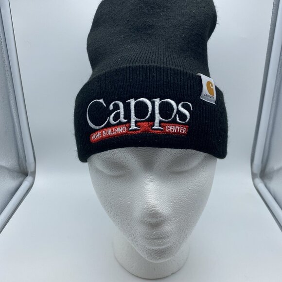 Capps Home Building Center Black Beanie Hat Knit Carhartt Stocking Cap Winter - Picture 9 of 11